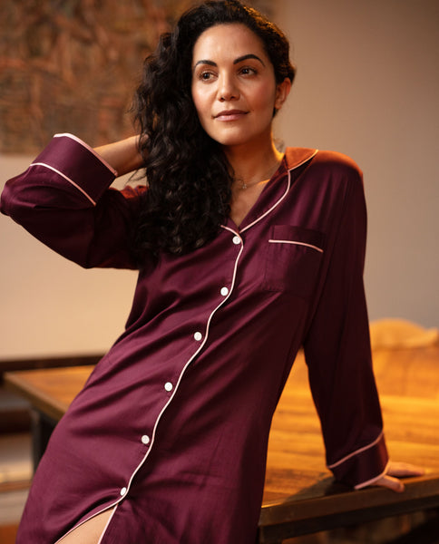 Buy Burgundy Nightshirts&Nighties for Women by Amante Online